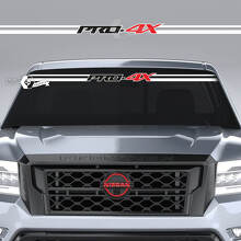 Windschutzscheibe Nissan Frontier PRO-4X Vinyl Aufkleber Aufkleber Grafiken 3 Farben
 2