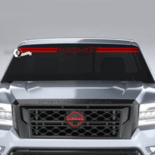 Windschutzscheibe Nissan Frontier PRO-4X Line Trim Vinyl Aufkleber Aufkleber Grafiken
 2