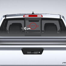 Frontier Logo Aufkleber für die hintere Fensterscheibe des Nissan Frontier 2
