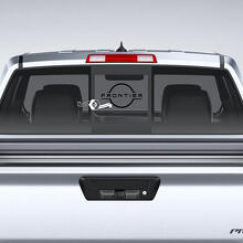 Frontier Logo Aufkleber für die hintere Fensterscheibe des Nissan Frontier 3
