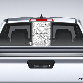 Fensterglas Nissan Frontier Pro-4X Topografische Karte Heckklappe Vinyl Aufkleber Aufkleber Grafiken
 1