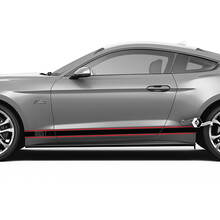 Paar Ford Mustang Mach Retro Rocker Aufkleber Vinyl Aufkleber Auto Fahrzeug Shelby Sport Racing Stripe Trim 2 Farben
 2