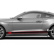 Paar Ford Mustang Mach Retro Rocker Aufkleber Vinyl Aufkleber Auto Fahrzeug Shelby Sport Racing Stripe Trim 2 Farben
 2