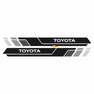 2 Toyota Tacoma Seitentüren Streifen Rocker Panel Vinyl Aufkleber Aufkleber Kit für Toyota Tacoma
