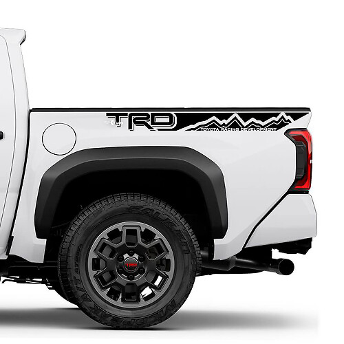 TRD-Stil Mountain Side Bettstreifen Vinyl-Aufkleber-Set für Toyota Tacoma