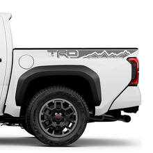 TRD-Stil Mountain Side Bettstreifen Vinyl-Aufkleber-Set für Toyota Tacoma_2