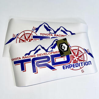 TRD Expedition Edition Bettseite mit Kompass-Grafikaufklebern
