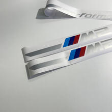 2x 2023 BMW M2 G87 M Performance Silberstreifen Vinyl-Aufkleber
 2