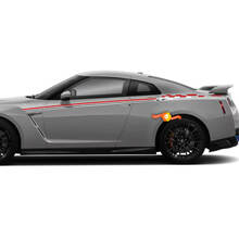 Paar Nissan Skyline GTR R35 Nismo Inspired R Tune Türkörperstreifen-Aufkleber-Set, 2 Farben
 2