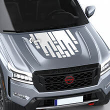 Nissan Frontier S SV Pro-4x Hood Vinyl Aufkleber Camo Tetris Grafikaufkleber
 2