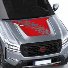 Nissan Frontier S SV Pro-4x Motorhaubenaufkleber, Vinyl, Reifenspur, Off-Road, Blackout, grafischer Aufkleber
 3