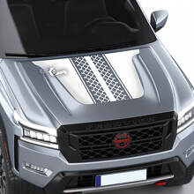 Nissan Frontier S SV Pro-4x Motorhaubenaufkleber, Vinyl, Reifenspur, Off-Road, Dual-Blackout-Grafikaufkleber
 2