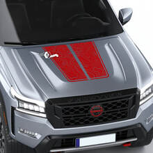 Nissan Frontier S SV Pro-4x Motorhaubenaufkleber, Vinyl, topografische Karte, Konturlinien, Off-Road, Dual-Blackout-Grafikaufkleber
 3