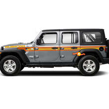 Retro-Stil Motorhauben- und Seitenstreifen Vinyl-Aufkleber-Set für Jeep Gladiator_2
