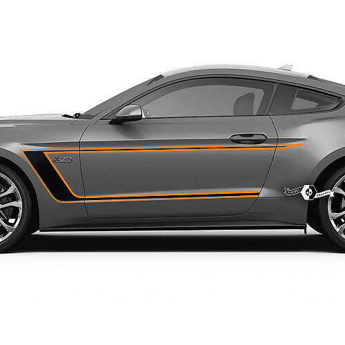 Akzentstreifen Seitentür Vinyl-Aufkleber Set für Musclecar Shelby GT500 GT350 Mach1