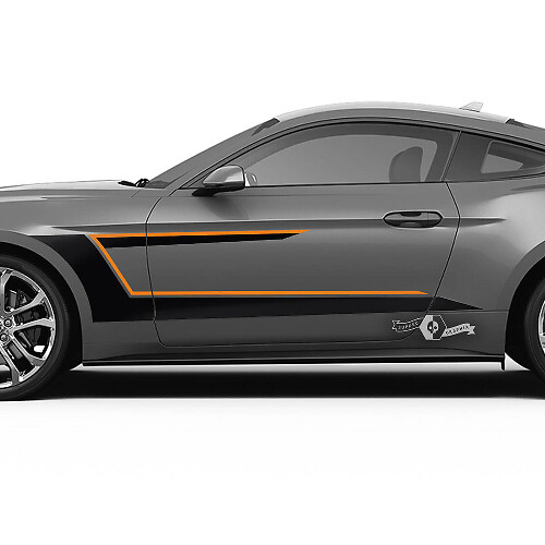 Doppeltes Racing-Streifen Seiten Vinyl Aufkleber Set für Musclecar Musclecarmodell 2016-23