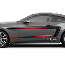 Paar Türen Kotflügelstreifen für Ford Mustang Shelby GT500 GT350 GT500 GT350 Mach 1 Mach 1 Logo 2 Farben
 2