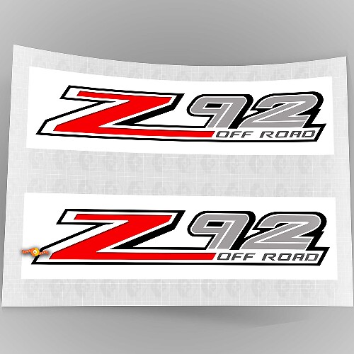 Z92 OFF ROAD Vinyl-Aufkleber für Chevy Silverado