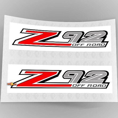 Z92 OFF ROAD Vinyl-Aufkleber für Chevy Silverado