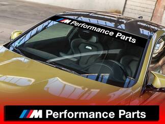 BMW M Performance Parts Windschutzscheiben-Banner mit Hintergrund-Fensteraufkleber

