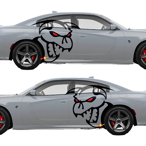 Demon Style Seitlicher Vinyl-Aufkleber Satz für Dodge Challenger Charger