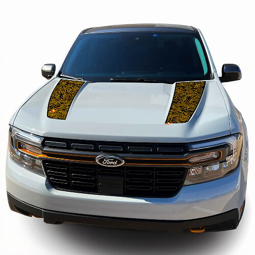Musclecar Maverick Tremor Hood Graphics Topografische Karte Vinyl Aufkleber Aufkleber 2 Farben
