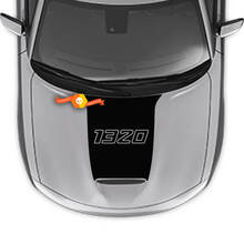 1392 Outline Hash Stripes Motorhaubenaufkleber für Dodge Charger 2015–2024
 4