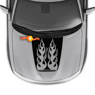 Flames Graphics Motorhaubenaufkleber für Dodge Charger 2015–2024
