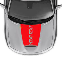 Benutzerdefinierter Text Blackoot Motorhauben-Vinylaufkleber für Dodge Charger 2015-2024_3