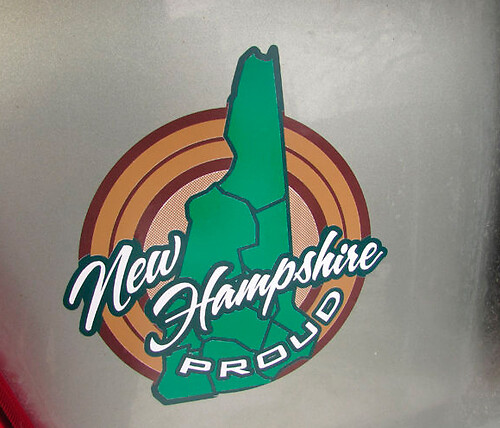 New Hampshire State Side Vinyl Aufkleber für Jeep Wrangler