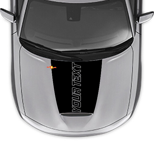 Benutzerdefinierte Textumriss Motorhauben-Vinylaufkleber für Dodge Charger 2015-2024
