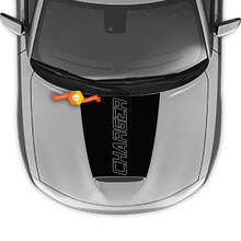 Charger Umriss Motorhauben Vinylaufkleber für Dodge Charger 2015-2024_3