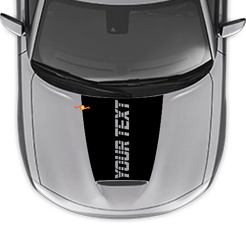 Strobe Custom Text Motorhauben-Vinylaufkleber für Dodge Charger 2015-2024