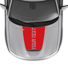Strobe Custom Text Motorhauben-Vinylaufkleber für Dodge Charger 2015-2024_3