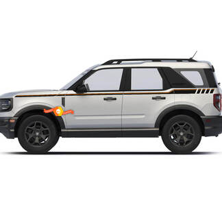 Ford Bronco Sport First Edition, seitlich nach oben gerichtete Streifen-Aufkleber
