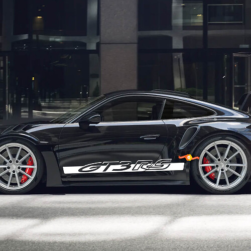 GT3 RS Gerade Streifen Schweller Vinyl Aufkleber Sticker für Porsche 911
