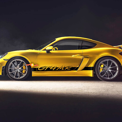 GT4 MR Style Seitenstreifen Vinyl-Aufkleber-Set für Porsche 718 Cayman