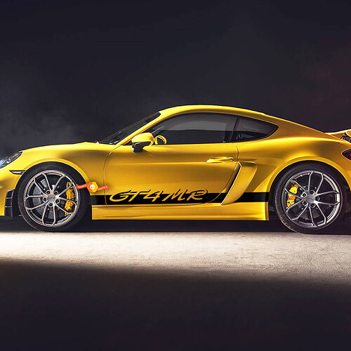 Porsche 718 Cayman GT4 MR Seitenstreifen-Aufkleber
