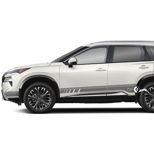 Paar Nissan Rogue Side Door Rocker Panel Stripes Aufkleber Aufkleber Vinyl Grafik
