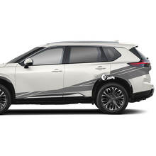 Paar Nissan Rogue Seitentür Rocker Panel Heckfender Streifen Aufkleber Aufkleber Vinyl Grafik
 3
