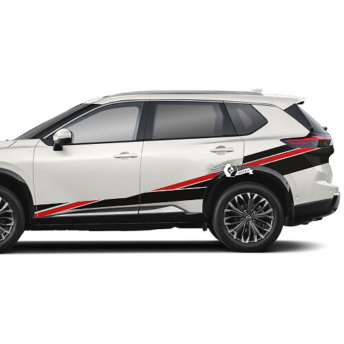 Dekorative Seiten- und Heckseitenstreifen Vinylaufkleber für Nissan Rogue