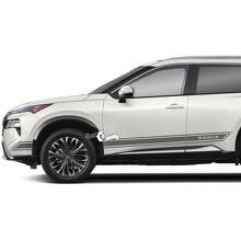Paar Nissan Rogue Side Door Rocker Panel Stripes Aufkleber Aufkleber Vinyl Grafik
 3