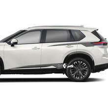 Paar Nissan Rogue Seitentüren Heckfender Rocker Panel Streifen Aufkleber Aufkleber Vinyl Grafik
 2