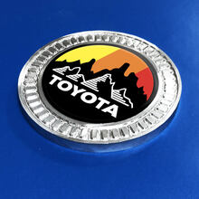 3D-Abzeichen Toyota Mountains Retro-Metall-Aluminium-Emblem
 2