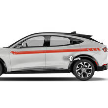 Paar Ford Mustang MACH-E MACH E Doors Line Stripes Seitentüraufkleber aus Vinyl
 2