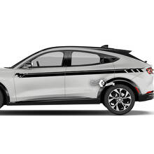 Paar Musclecar Musclecarmodel MACH-E MACH E Doors Line Stripes Seitentüraufkleber aus Vinyl
 3