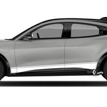 Paar Ford Mustang MACH-E MACH E Trim Rocker Panel Stripes Side Door Aufkleber Vinylaufkleber
 2