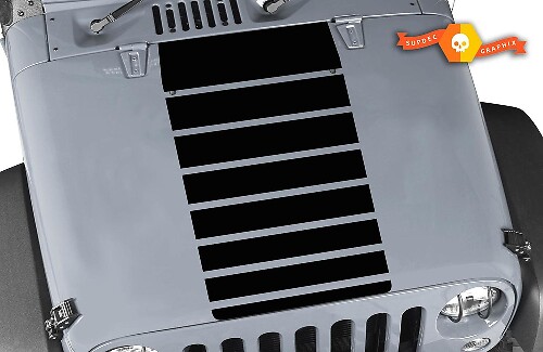 Blackout-Streifen-Stroboskop Motorhauben Vinyl-Aufkleber für Jeep Wrangler