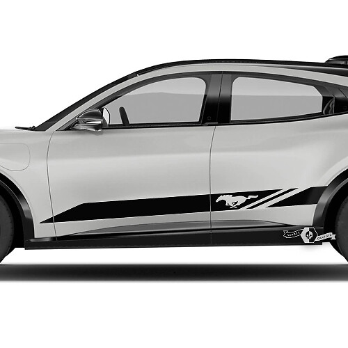 Seitenschweller-Logo-Streifen Seiten-Tür Aufkleber für Ford Mustang Mach-E