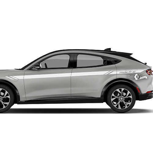 Paar Ford Mustang MACH-E MACH E Front Fender Top Line Stripes Seitentüraufkleber Vinylaufkleber
